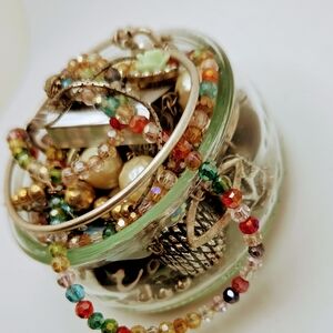 Mystery Jewelry Bundle - JK by Thirty-One, Silver Bangles & Crystals